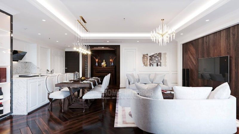 Sang trọng với mẫu bàn ghế ăn gỗ óc chó Mẫu bàn ăn đẹp MoreHome
